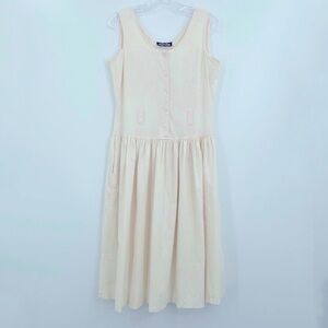 Vintage 90s pale pink sleeveless midi dress